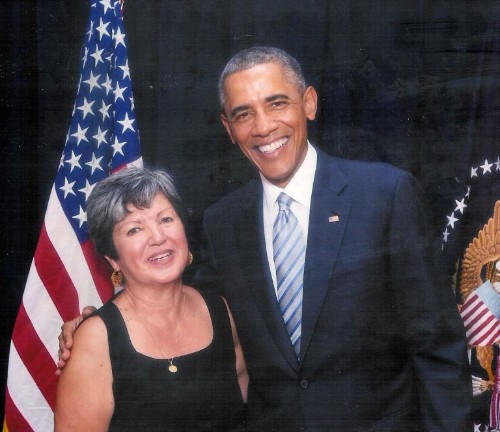 Executive Director Belinda Faustinos with President Barack Obama
